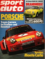 Zeitschrift Sport Auto #1 von 1976 Porsche Carrera RSK Irmscher Kadett A 112 + P