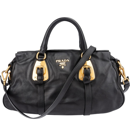 Prada black soft calfskin - black,