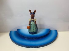 Vintage Erzgebirge Figur 11,5cm Häsin Hase Osterhase Ostern Volkskunst