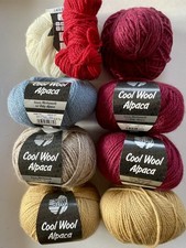350g Wolle zum Stricken Cool Wool Alpaca Lana Grossa 140m/50g Nadel 4-5