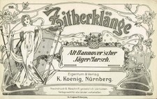 3* Noten ZITHER Hoch vom DachsteinTorgauer MarschJäger Marsch Meermädchen Gesang