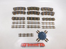 50x Biller Bahn Spur 0e Blech Gleis Drehscheibe mit Holzschwellen #EB999-2