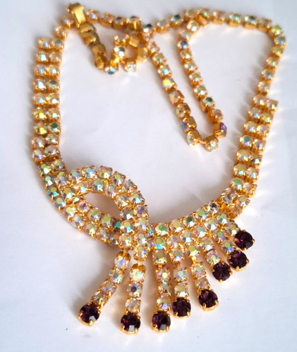 Strass collier aurora borealis - strass,