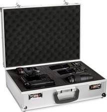Fotokoffer Alu DSLR Camera Case Koffer Kamerakoffer mit Schaumeinlagen Silber