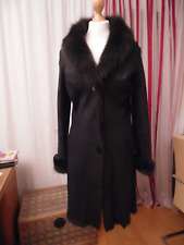 ME by Milestone, kaninchenfell Mantel, Gr S , braun mit Blaufuchskragen.