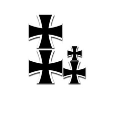 Aufkleber Set Bundeswehr Kreuz