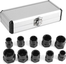10-tlg. Schlagschrauben- & Mutternabzieher-Set, Schraubenausdreher-Set, Mutternabzieher-Werkzeug
