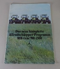 Prospekt / Broschüre Mercedes-Benz MB-Trac Allradschlepper 700 - 1500 Stand 1982