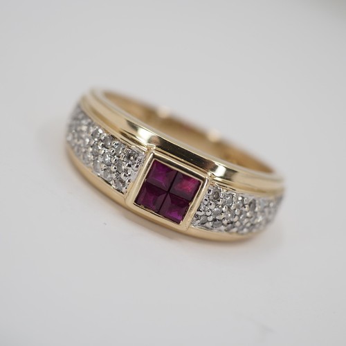 Exklusiver diamantring rubin - diamantring,