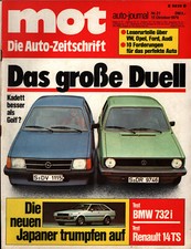 Zeitschrift MOT Auto Journal #21 von 1979 Opel Kadett VW Golf BMW 732i Renau 