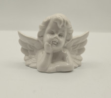 ?Engel Figur liegend mit Flügeln – 8 cm – Porzellan / Keramik – Dekoengel Weiß