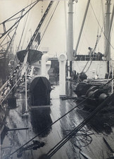 Vintage Fotografie Schiff Deck