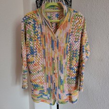 Hexagonjacke Jacke  Gehäkelt  Größe L