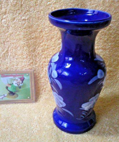 Blumenvase kobalt blau - blumenvase,