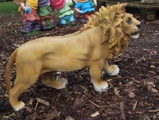 Löwe Deko Figur 60cm stehend Dekoration Wildtiere Löwen Gartendeko NEU