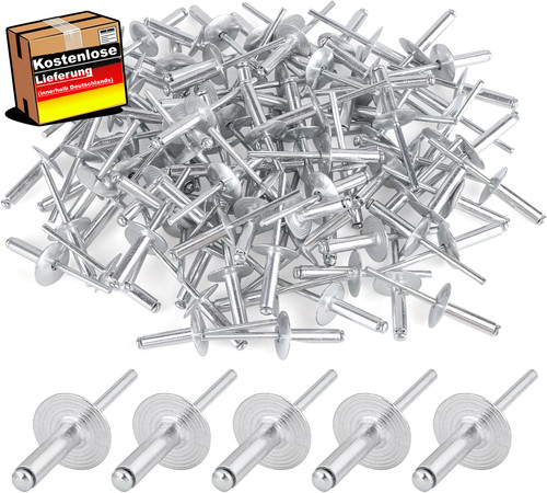 100 aluminium blindnieten 8 - 100, 4,8