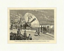 Die Sonne in der Pariser Weltausstellung Holzstich Mouchot Parabolspiegel E 1971