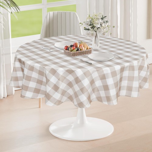 Karierte tischdecke rund 160cm - tischdecke,