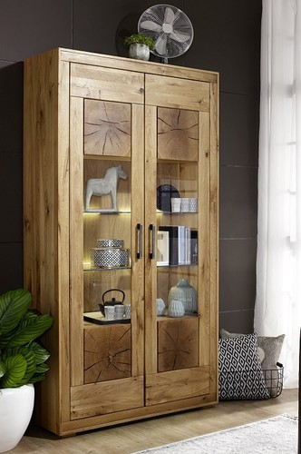 Vitrine schrank wildeiche - schrank,