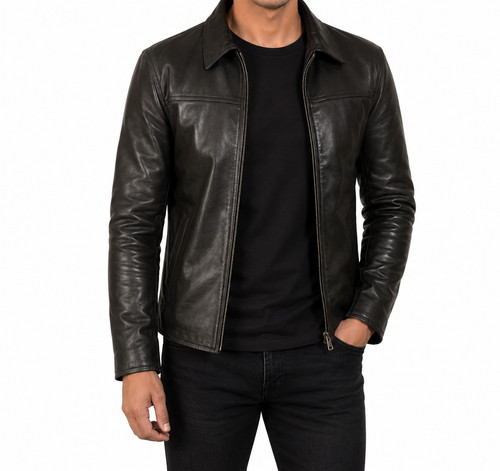Herren schwarz lederjacke - herren,