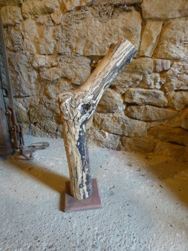Stele skulptur holz hoch - 57, cm