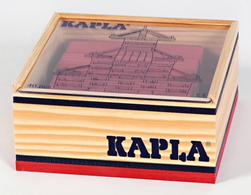 Kapla die 40er quadrate rot - quadrate,,