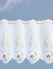 Scheibengardine Blumen mit