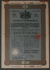Landwirtschaftlicher Kreditverein 4 % Pfandbrief 1940 1000 RM nicht entwertet