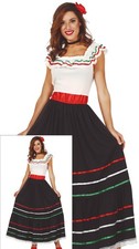 Damen Kostüm Mexikanerin Kleid  Tänzerin Flamenco Spanierin Senorita