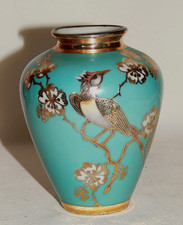 Vase Silver Overlay PARADIESVOGEL Veyhl Plüderhausen 1000/1000  türkis