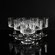 Hirschberg Kristallglas Sektschale PRISMA SET von 6 mid century vintage