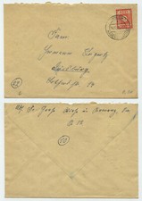 92351 - Mi.Nr. 60 - Beleg - Wiesa 14.12.1945 nach Duisburg