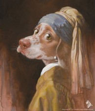 Aufkleber Dog Perla Art by