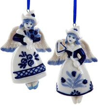 KURT ADLER SET OF 2 PORCELAIN