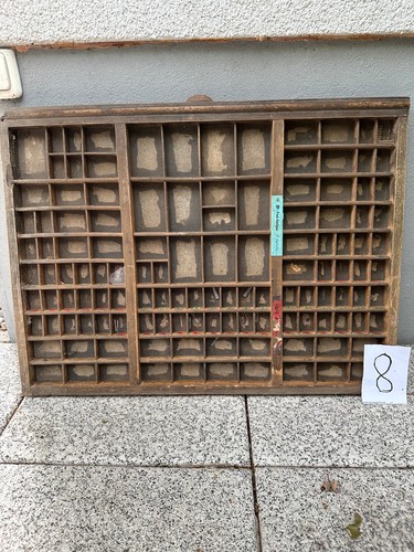 Setzkasten aus holz - setzkasten, alt