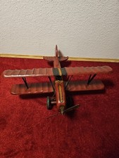 Holzflugzeug - Fogger Rot Massiven Holz Groß 