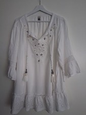 Tunika Bluse Spitze weiß Gr.3