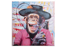 Formano Wandbild Affe mit Hut