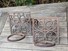 Wandhalter Blumentopf, 2er-Set, Gußeisen, vintage Deko