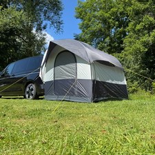 freizeitschmiede® XT Bus Heckzelt – Universal Buszelt Anthrazit freistehend