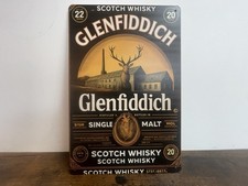 Blechschild GLENFIDDICH Whisky Werbeschild Vintage Retro 20x30cm Bar Deko Keller