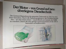 Plakat Mercedes Werbeplakat 190D 1980er Jahre Original DIN A1 TOP!