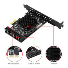 6G PCIe PCI Express to SATA3.0 8-Port SATA III Expansion Controller Adapter Card