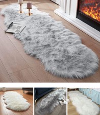 XXL Lammfell Teppich 180x60/90x60cm Kunstfell Bettvorleger Schaffell Imitat