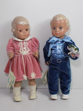 Zwei Schildkröt Puppen Inge und Hans Zertifikat Original Kleider Rep 41