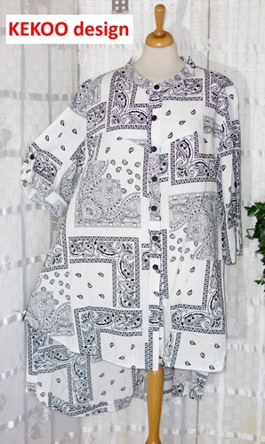 Keekoo design lang bluse creme - lang,
