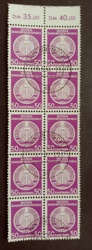 Early dienstmarken 50pf ddr - early,