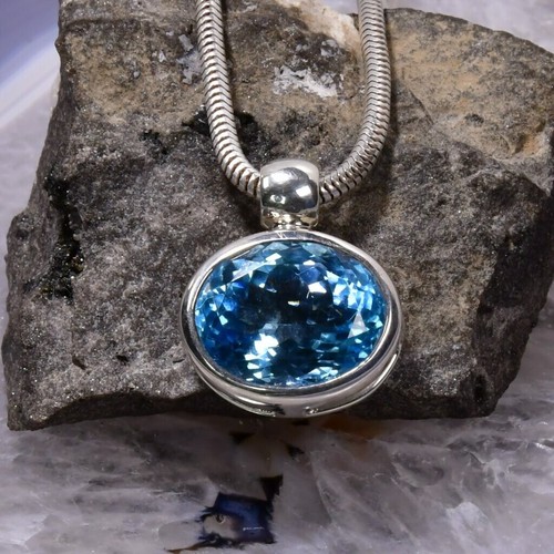 Blau topas anhänger 925er - topas,