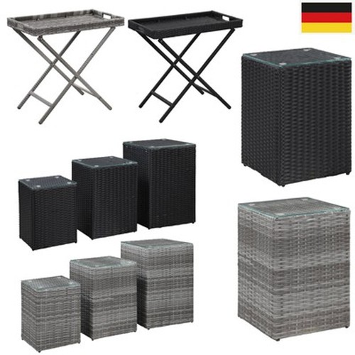 Poly rattan metall gartentisch - metall,