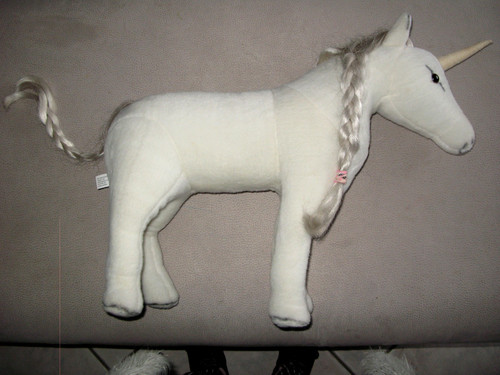 Stofftier weißes einhorn - stofftier,
